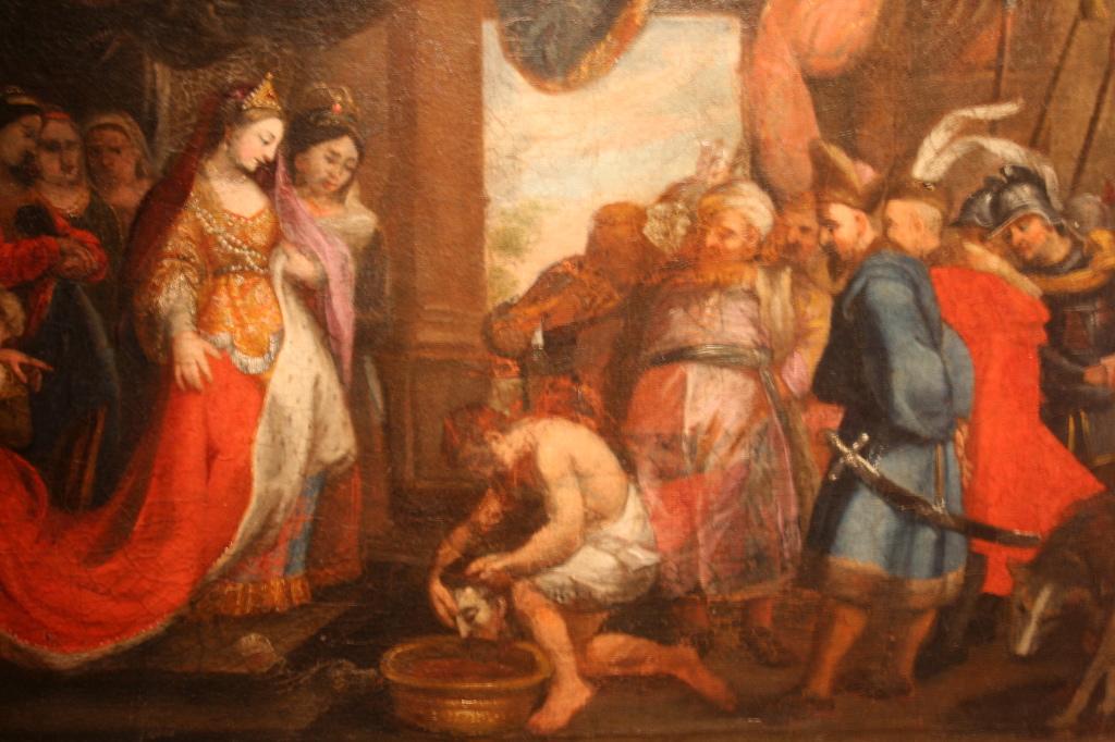 Copie de la décollation de Saint Jean Baptiste (titre de l'inventaire) ; Thomyris, reine des Scythes, fait plonger la tête de Cyrus II le Grand, roi de Perse, dans une bassine de sang (autre titre)