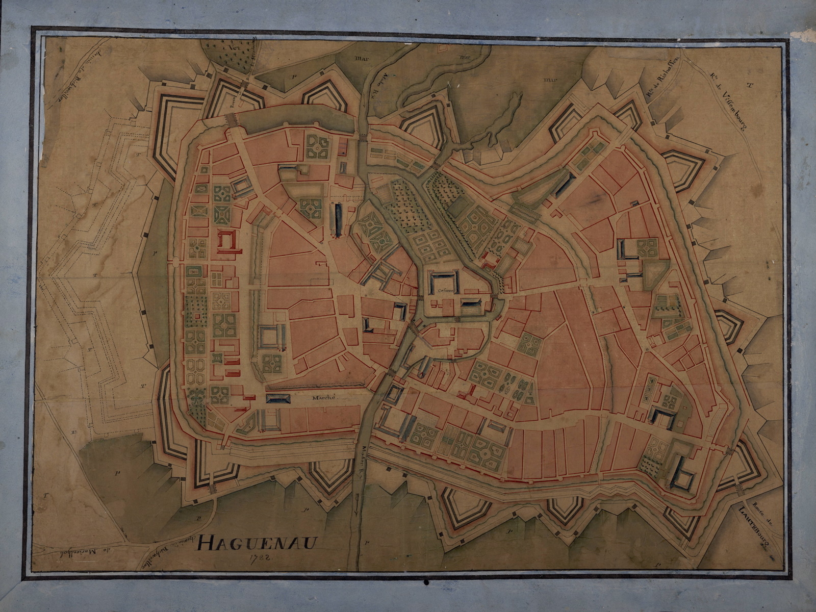 Plan de la ville d'Haguenau en 1762