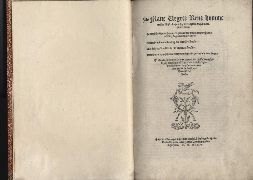 Traité de l'Art militaire de Végèce
