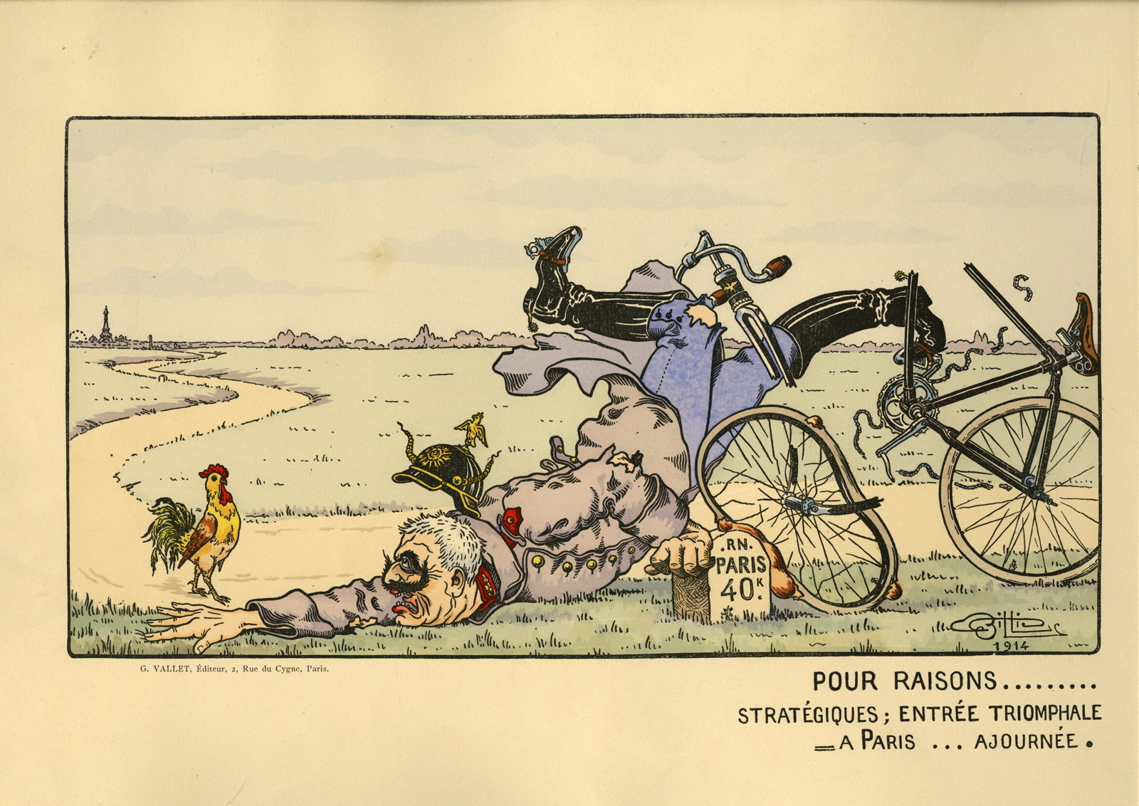 Pour raisons stratégiques ; entrée triomphale - A Paris...ajournée