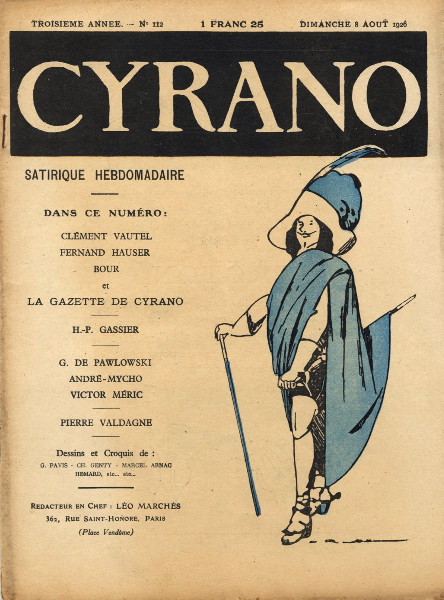 Cyrano, N°112 du dimanche 8 août 1926