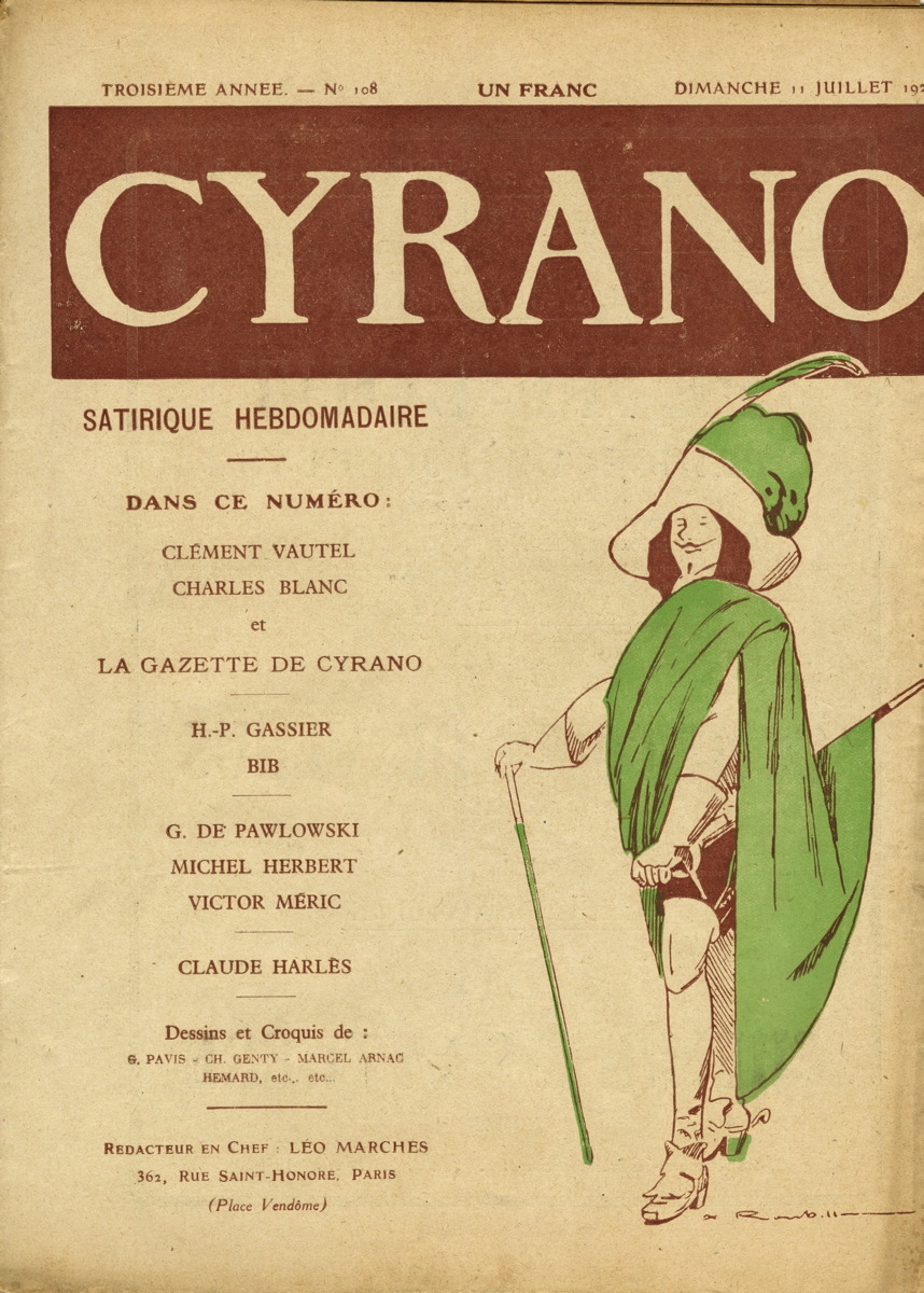 Cyrano, N°108 du dimanche 11 juillet 1926