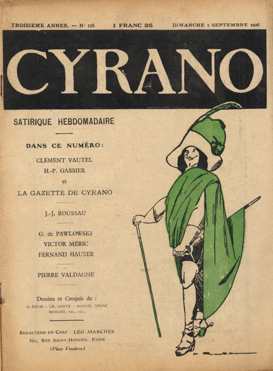 Cyrano, N°116 du dimanche 5 septembre 1926