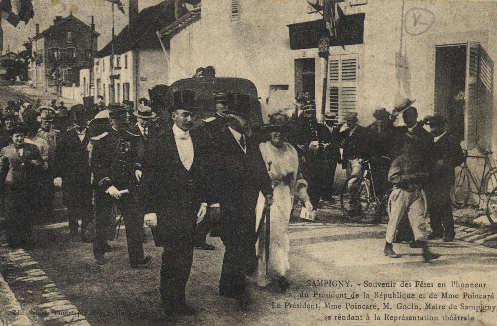 Sampigny. Souvenir des fêtes en l'honneur du Président de la République et de Mme Poincaré.