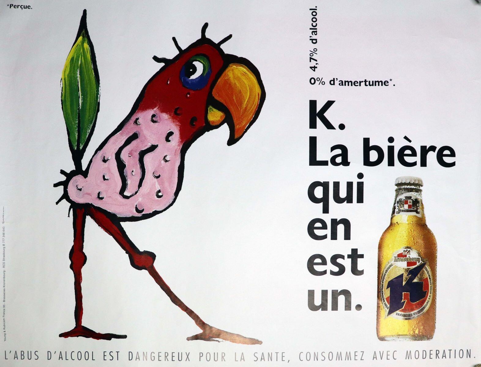 K. / La bière / qui / en / est / un. (titre inscrit)