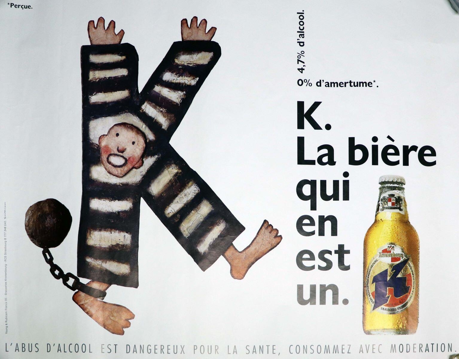K. / La bière / qui / en / est / un. (titre inscrit)