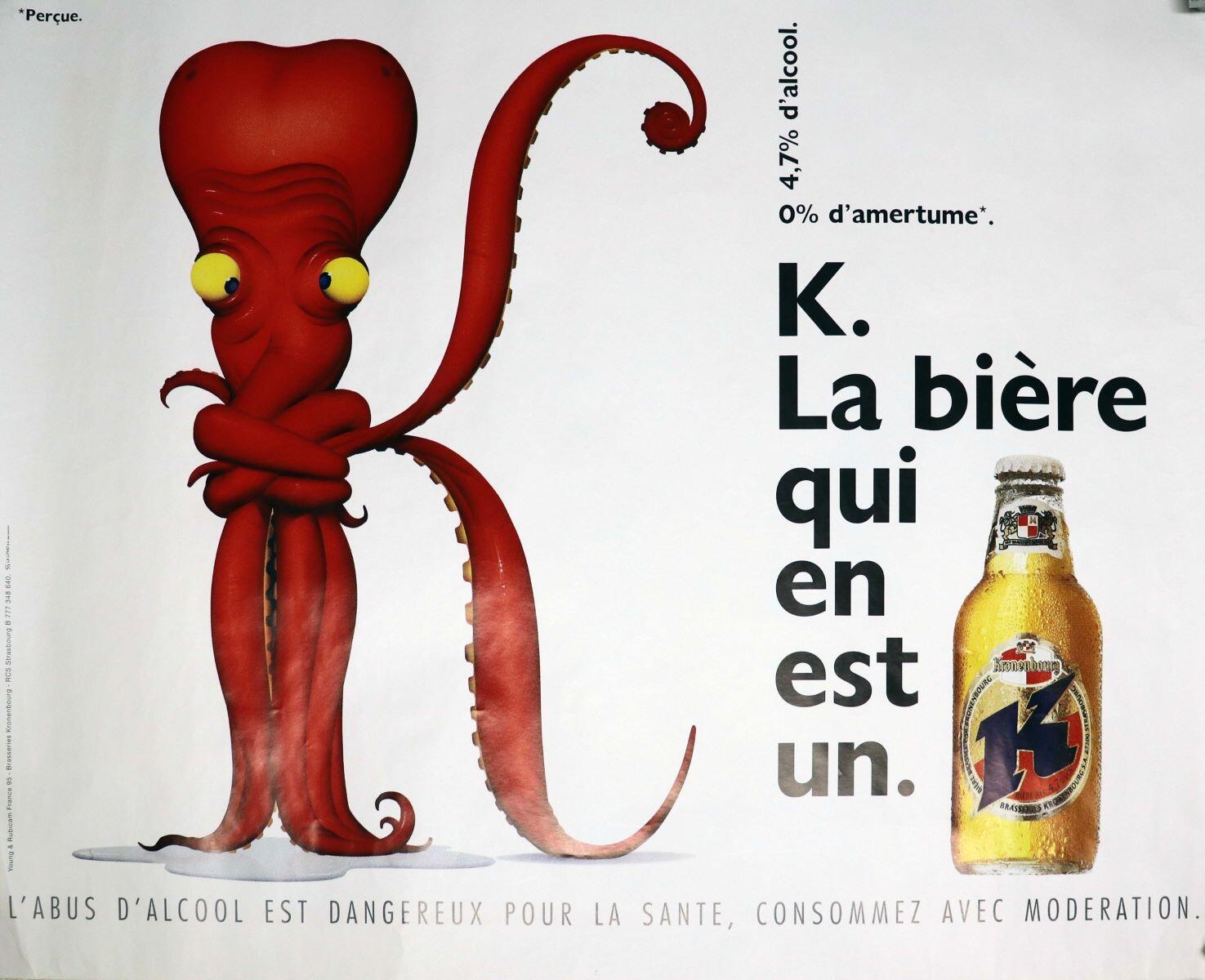 K. / La bière / qui / en / est / un. (titre inscrit)