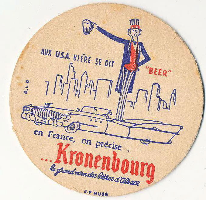 en France on précise / Kronenbourg / le grand nom des bières d'Alsace (titre inscrit)