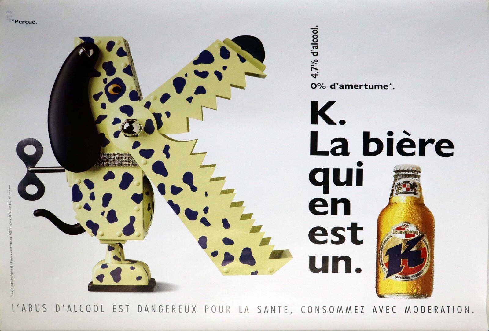 K. / La bière / qui / en / est / un. (titre inscrit)