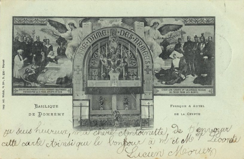 BASILIQUE DE DOMREMY FRESQUE ET AUTEL DE LA CRYPTE