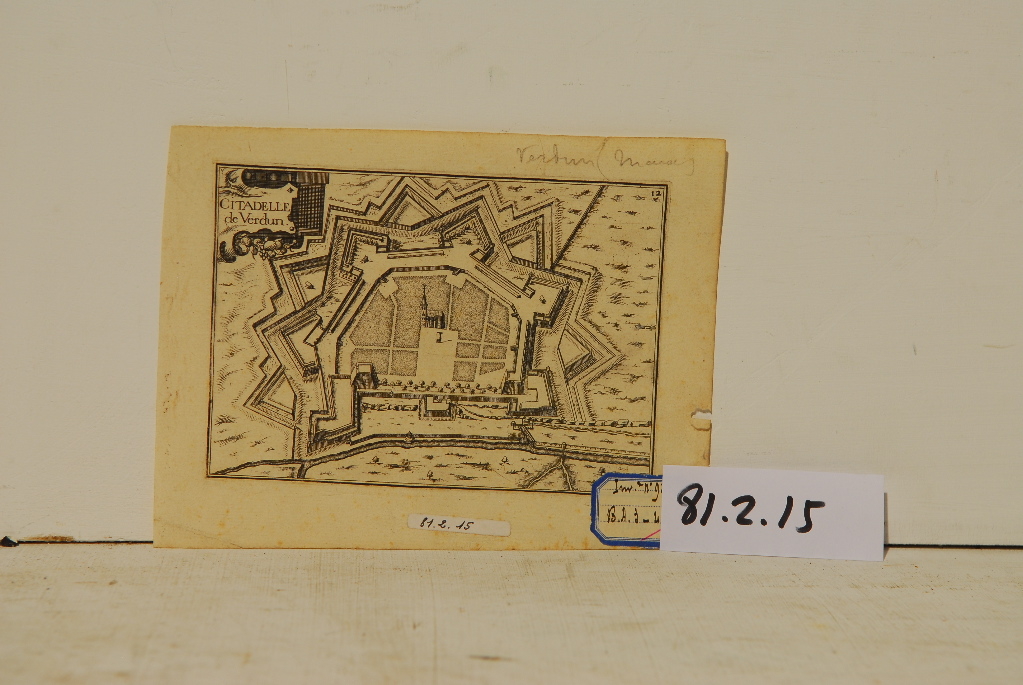 Plan de la citadelle de Verdun à la fin du XVIème siècle