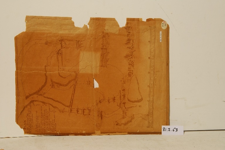 Plan du Pré-l’Evêque, de l’île St Nicolas et des canaux de la ville basse de Verdun