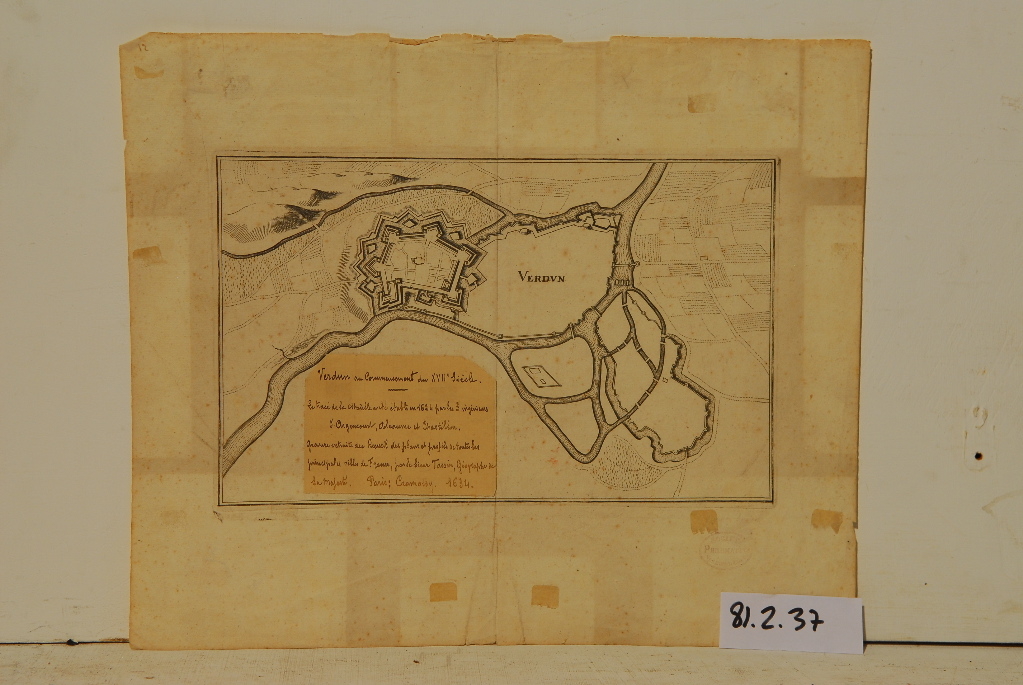 Plan de Verdun au commencement du XVIIème siècle