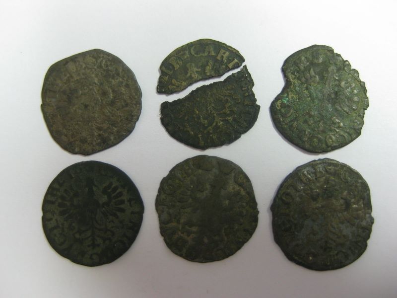 lot : 6 demi-gros Charles IV et Nicole de Lorraine