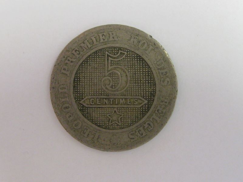 5 centimes, Léopold Ier de Belgique