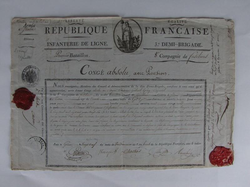 Congé absolu avec pension (titre inscrit)