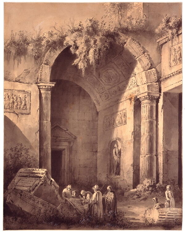 Ruines avec personnages