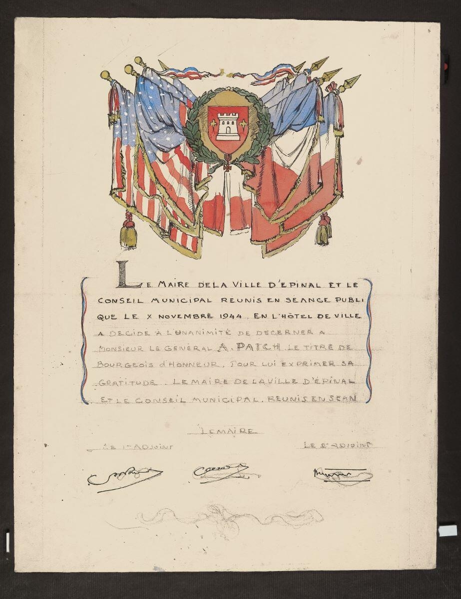 Projet global du diplôme de bourgeois du général Patch