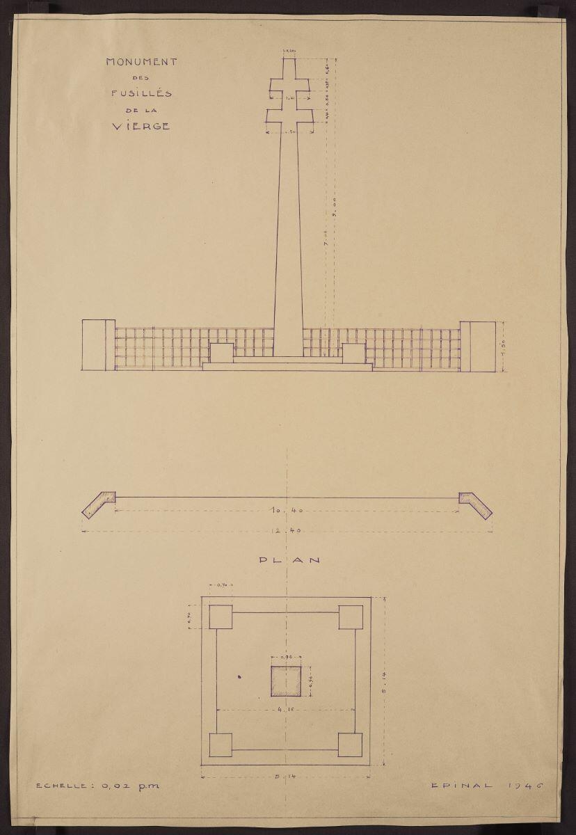 Etude pour le Monument des Fusillés de la Résistance à Epinal