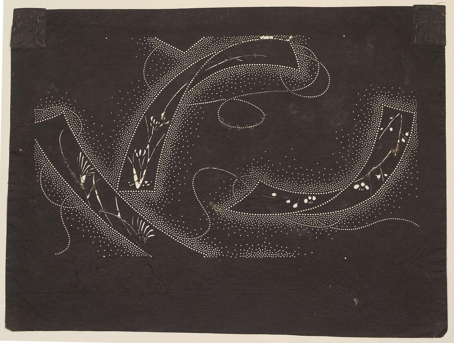 Pochoir japonais pour teinture sur tissus