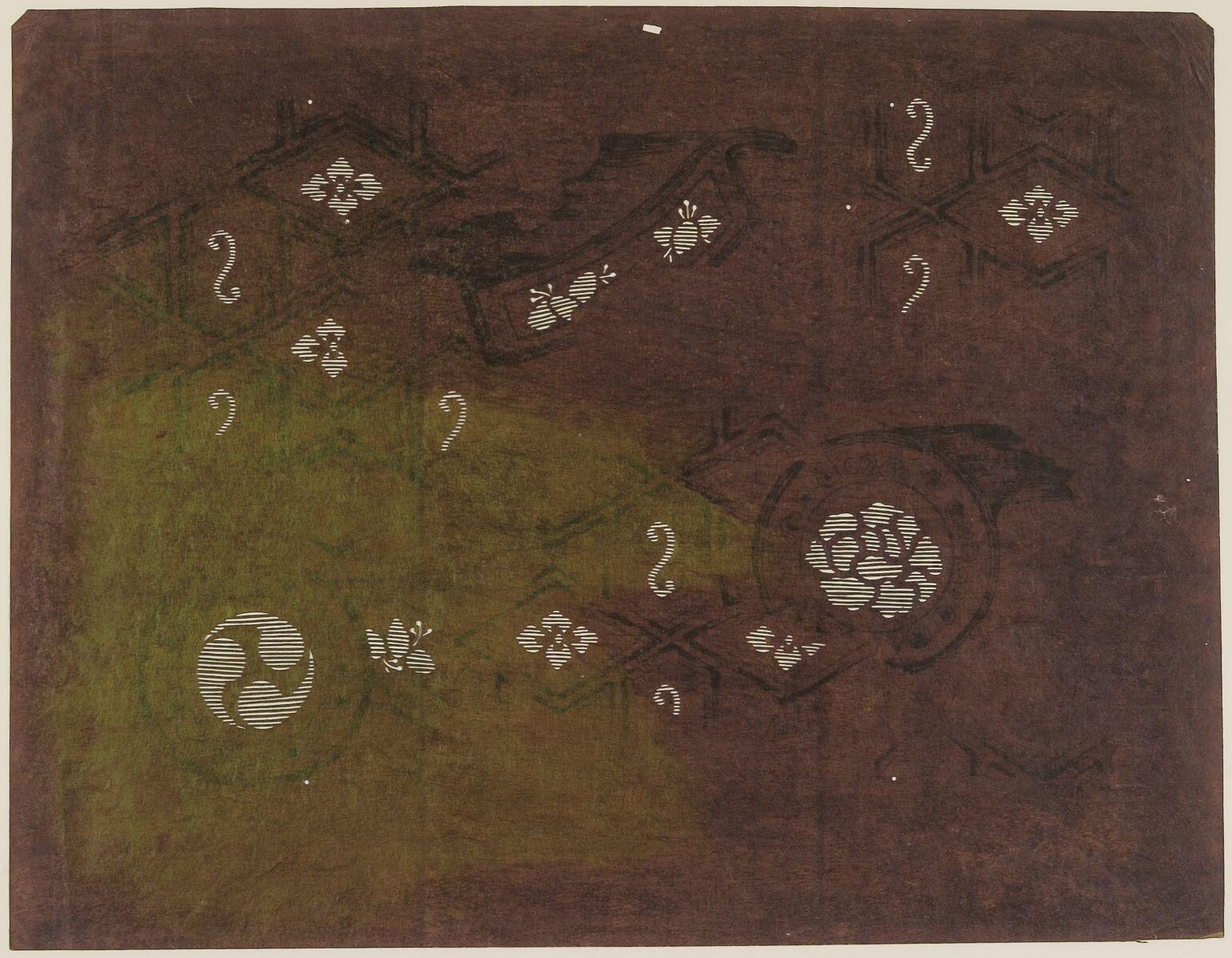 Pochoir japonais pour teinture sur tissus