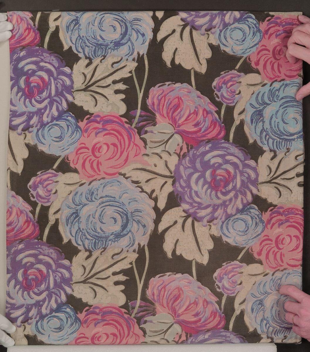 Toile de coton imprimée au motif de pivoines