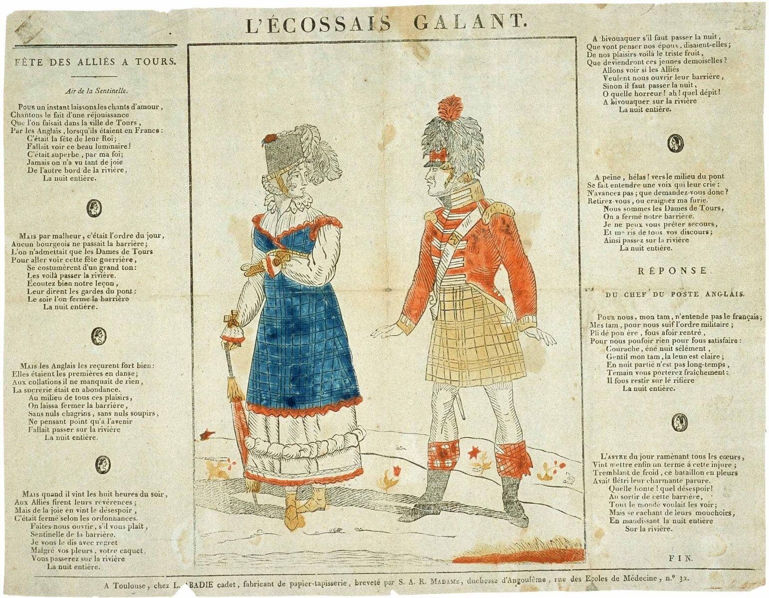 L’ÉCOSSAIS GALANT. (titre inscrit)