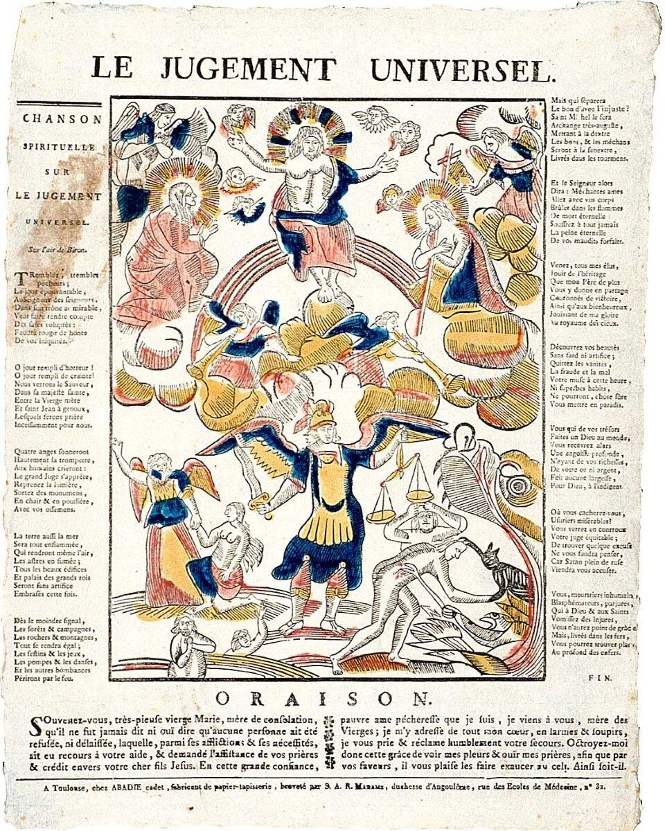 LE JUGEMENT UNIVERSEL. (titre inscrit)
