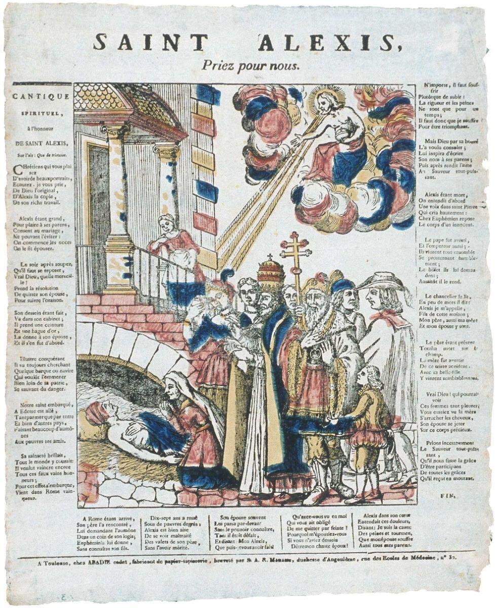 SAINT ALEXIS, / Priez pour nous. (titre inscrit)