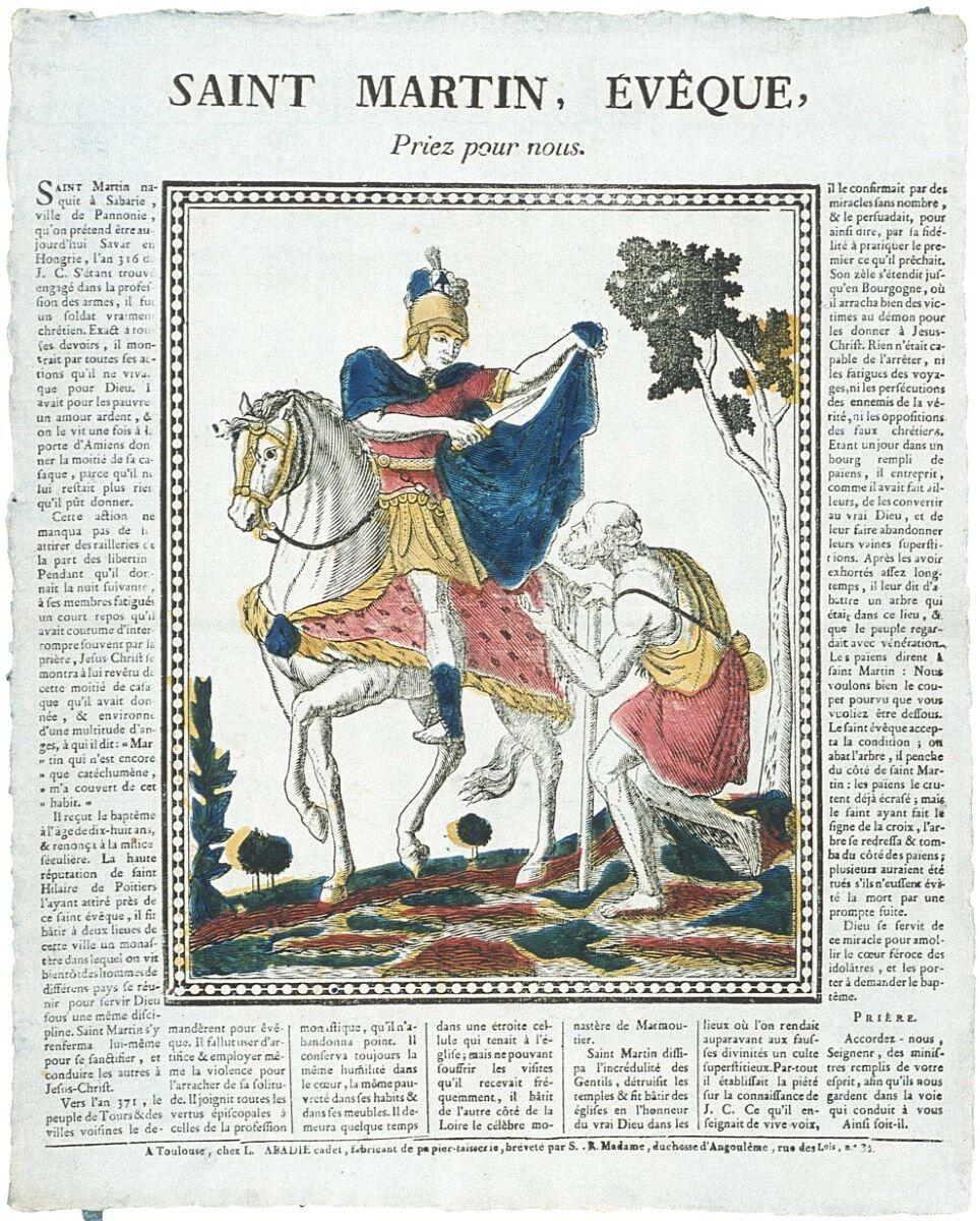 SAINT MARTIN, ÉVÊQUE, / Priez pour nous. (titre inscrit)