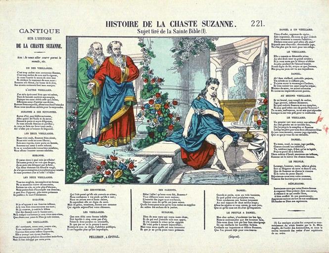 HISTOIRE DE LA CHASTE SUZANNE. 221. / Sujet tiré de la Sainte Bible. (1). (titre inscrit)