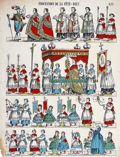 PROCESSION DE LA FETE - DIEU. 459. (titre inscrit)