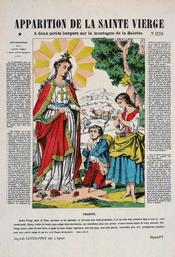 APPARITION DE LA SAINTE VIERGE (titre inscrit)