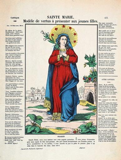 SAINTE MARIE, Modèle de vertus à presenter aux jeunes filles. 411. (titre inscrit)