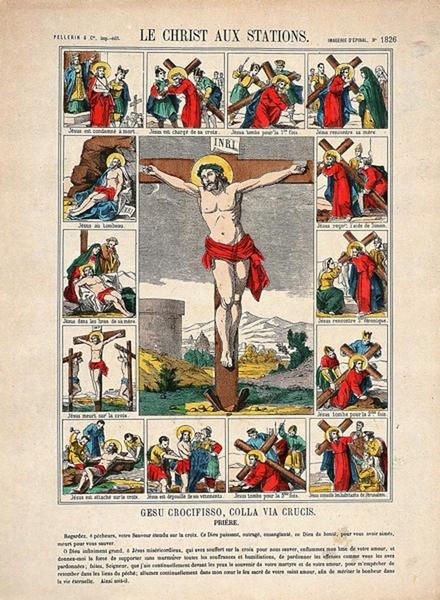 LE CHRIST AUX STATIONS. (titre inscrit, fr, it.)