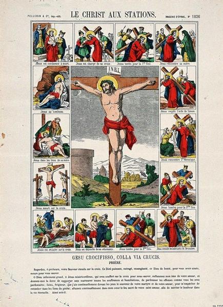 LE CHRIST AUX STATIONS. (titre inscrit, fr., it.)