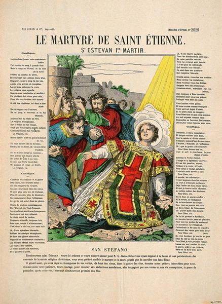 LE MARTYRE DE SAINT ETIENNE. (titre inscrit fr., angl.)