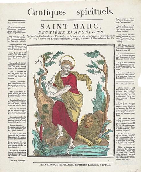 Cantiques spirituels. / SAINT MARC, DEUXIEME EVANGELISTE, (titre inscrit)