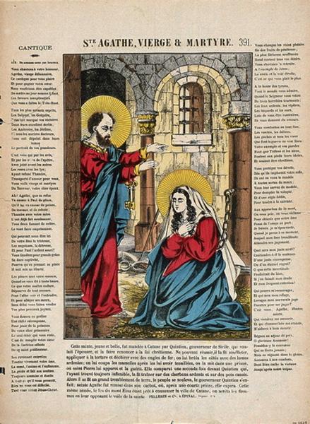 Ste. AGATHE, VIERGE & MARTYRE. 391. (titre inscrit)