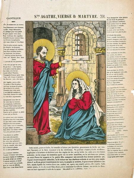 Ste. AGATHE, VIERGE & MARTYRE. 391. (titre inscrit)