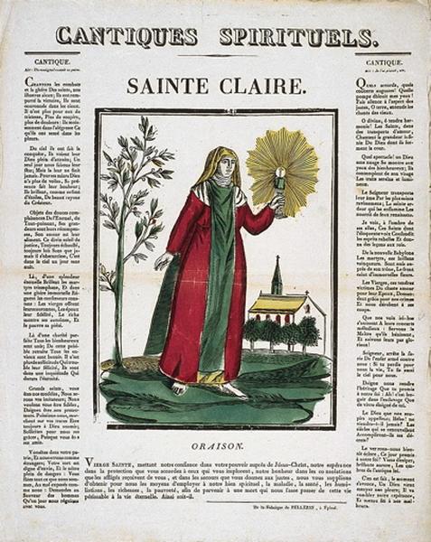 CANTIQUES SPIRITUELS. / SAINTE CLAIRE. (titre inscrit)
