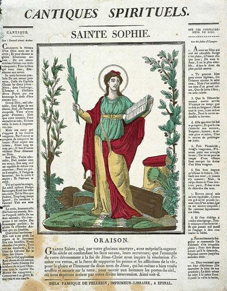 CANTIQUES SPIRITUELS. / SAINTE SOPHIE. (titre inscrit)
