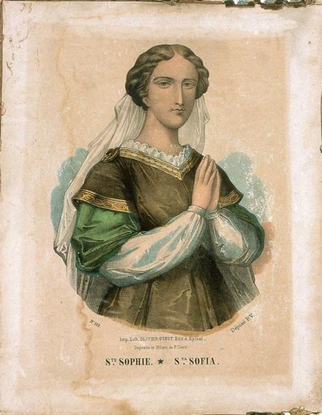 STE. SOPHIE. N°.302. (titre inscrit fr., it.)