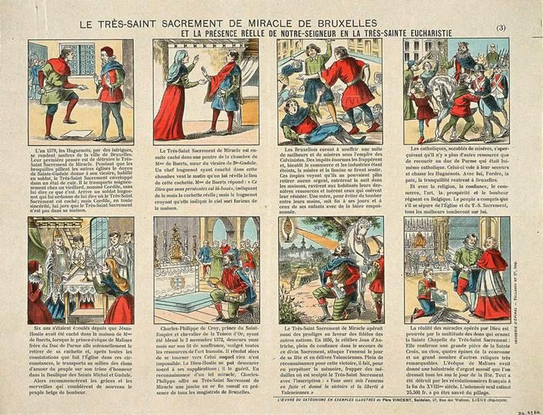 LE TRES-SAINT SACREMENT DE MIRACLE DE BRUXELLES / ET LA PRESENCE REELLE DE NOTRE-SEIGNEUR EN LA TRES-SAINTE EUCHARISTIE (3) (titre inscrit)