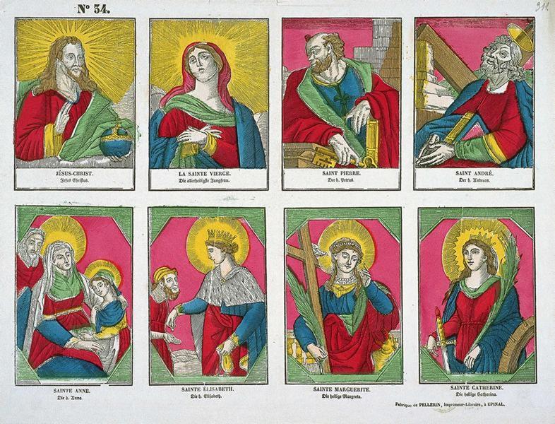 JESUS-CHRIST [...] SAINTE CATHERINE. N°34. (titre inscrit fr., all.)