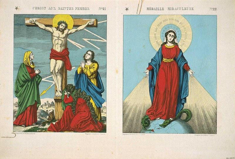 CHRIST AUX SAINTES FEMMES. N°.21 / MEDAILLE MIRACULEUSE. N°.22. (titre inscrit)