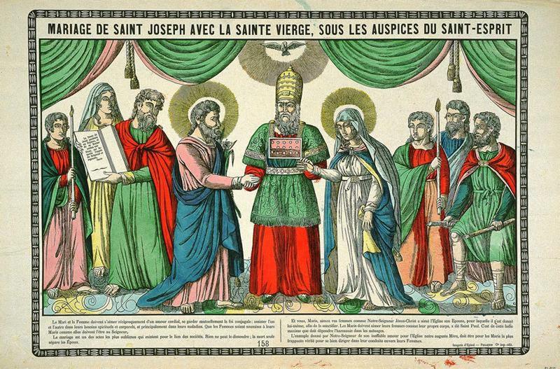 MARIAGE DE SAINT JOSEPH AVEC LA SAINTE VIERGE, SOUS LES AUSPICES DU SAINT ESPRIT 158 (titre inscrit)