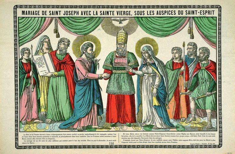 MARIAGE DE SAINT JOSEPH AVEC LA SAINTE VIERGE, SOUS LES AUSPICES DU SAINT ESPRIT 158 (titre inscrit)