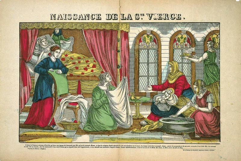 NAISSANCE DE LA Ste. VIERGE. (titre inscrit)