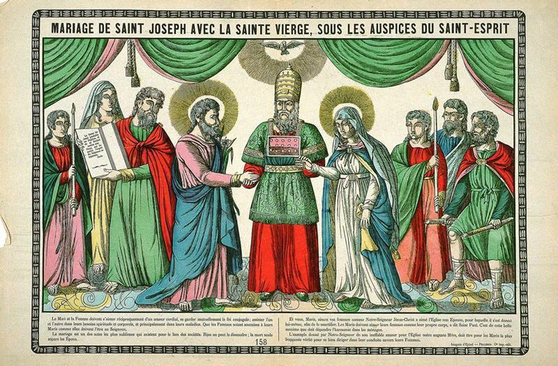 MARIAGE DE SAINT JOSEPH AVEC LA SAINTE VIERGE, SOUS LES AUSPICES DU SAINT ESPRIT 158 (titre inscrit)